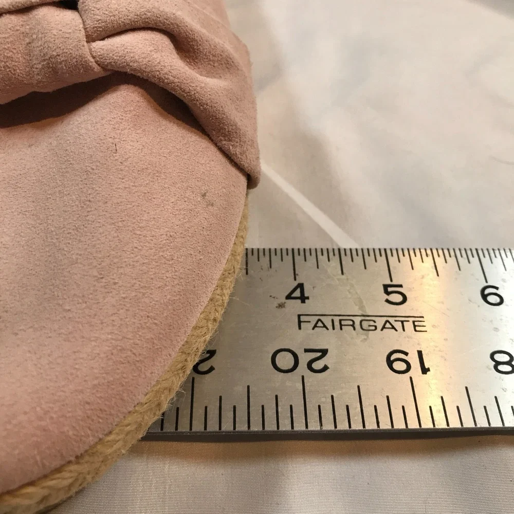 Isaac Mizrahi Live Rosewater Suede Espadrille Slip On Shoes Womens US 9 EU  39.5